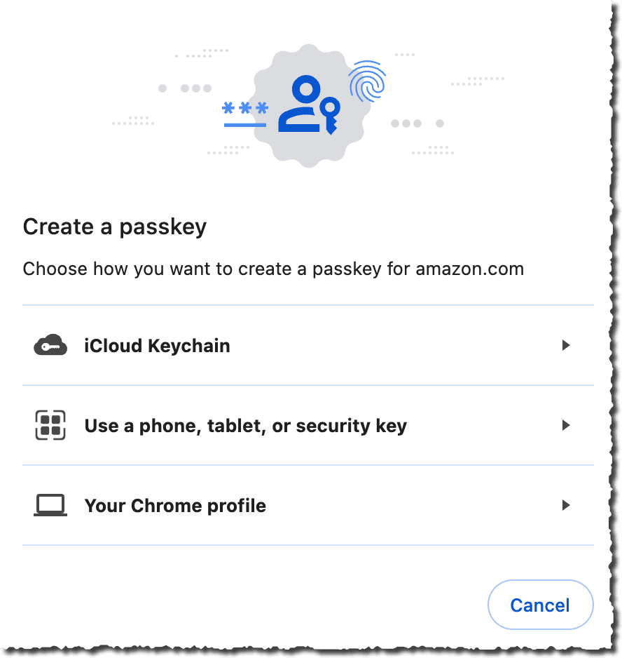 Create a passkey on AWS